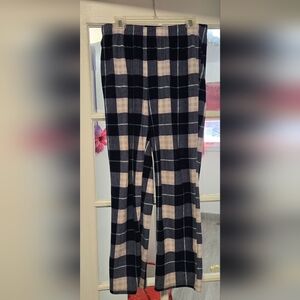 Eddie Bauer Plaid Pink & Blue Womens Medium Sleepwear Pocket Pants Soft Lounge